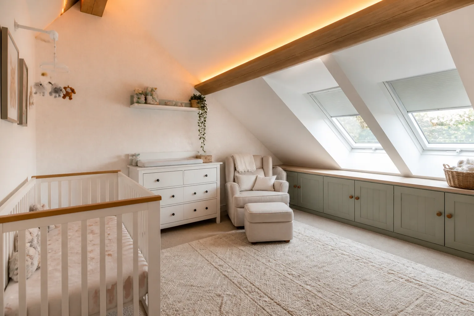 A attic nursery, designed for it