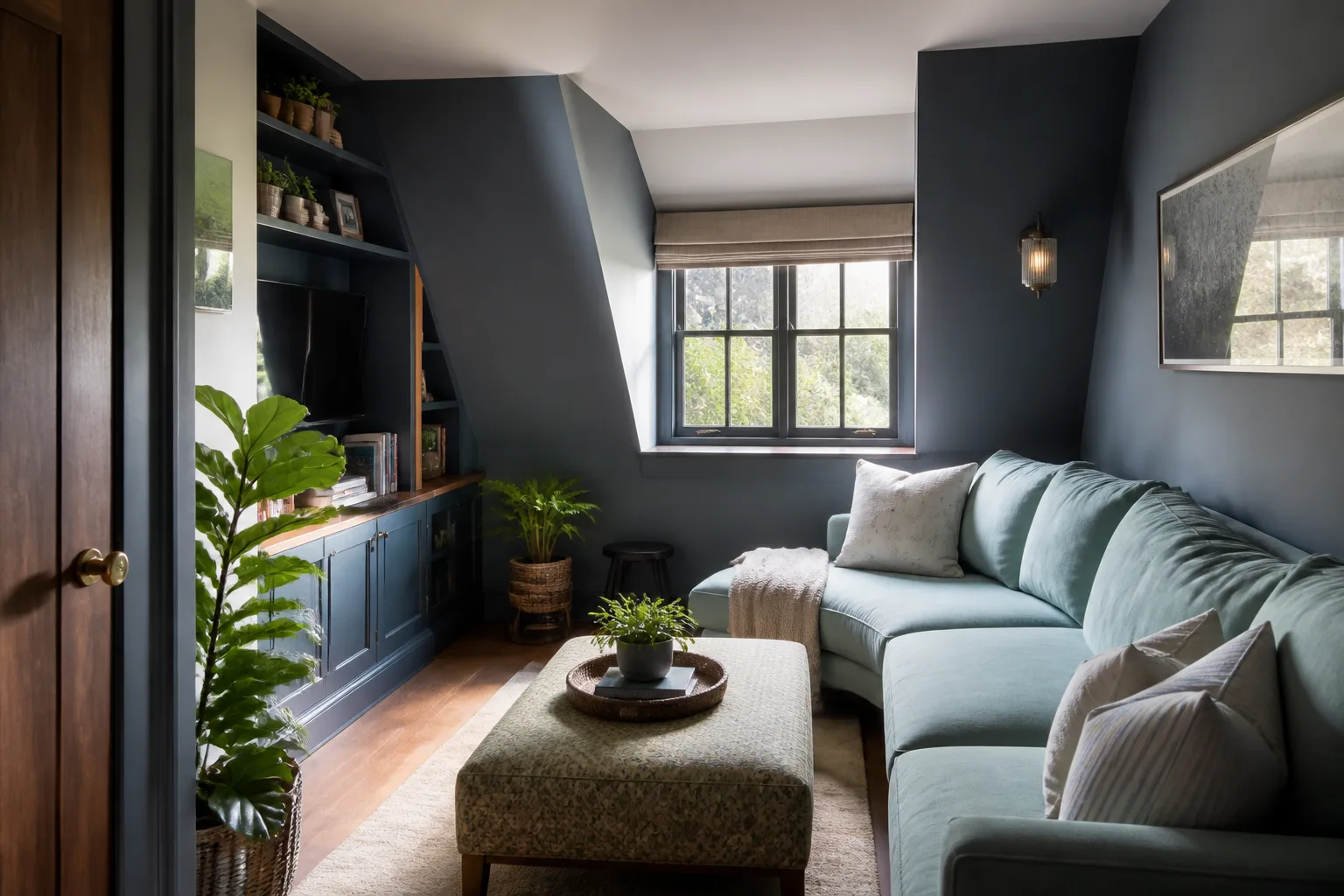 A awkward den, designed for it