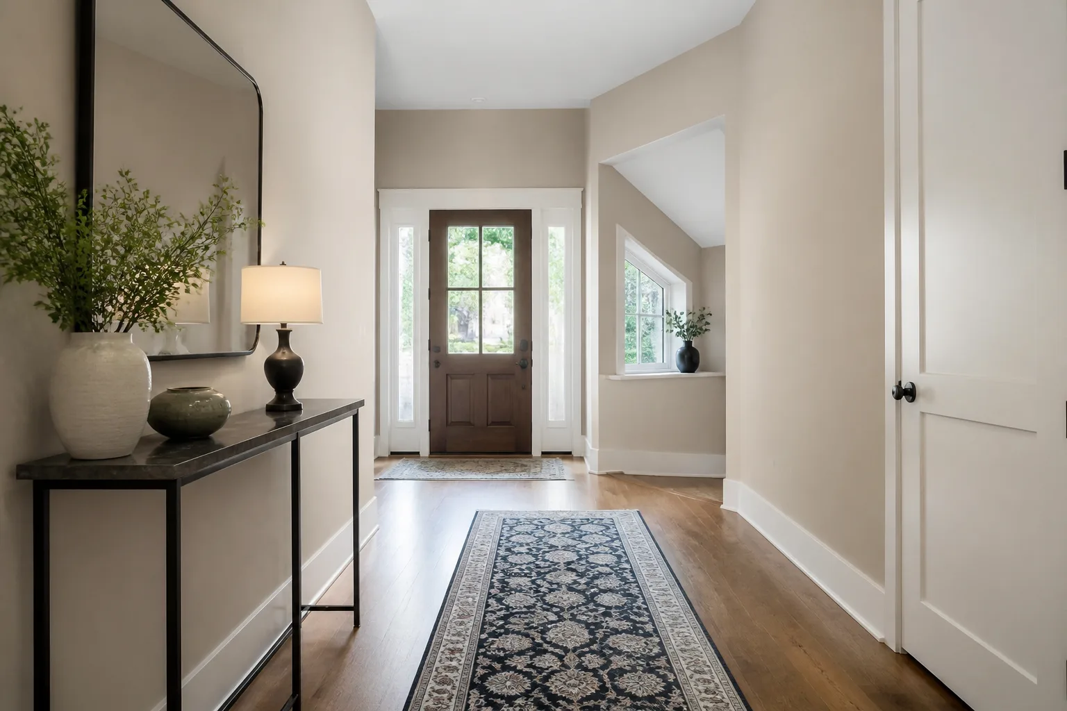 A awkward entryway, designed for it