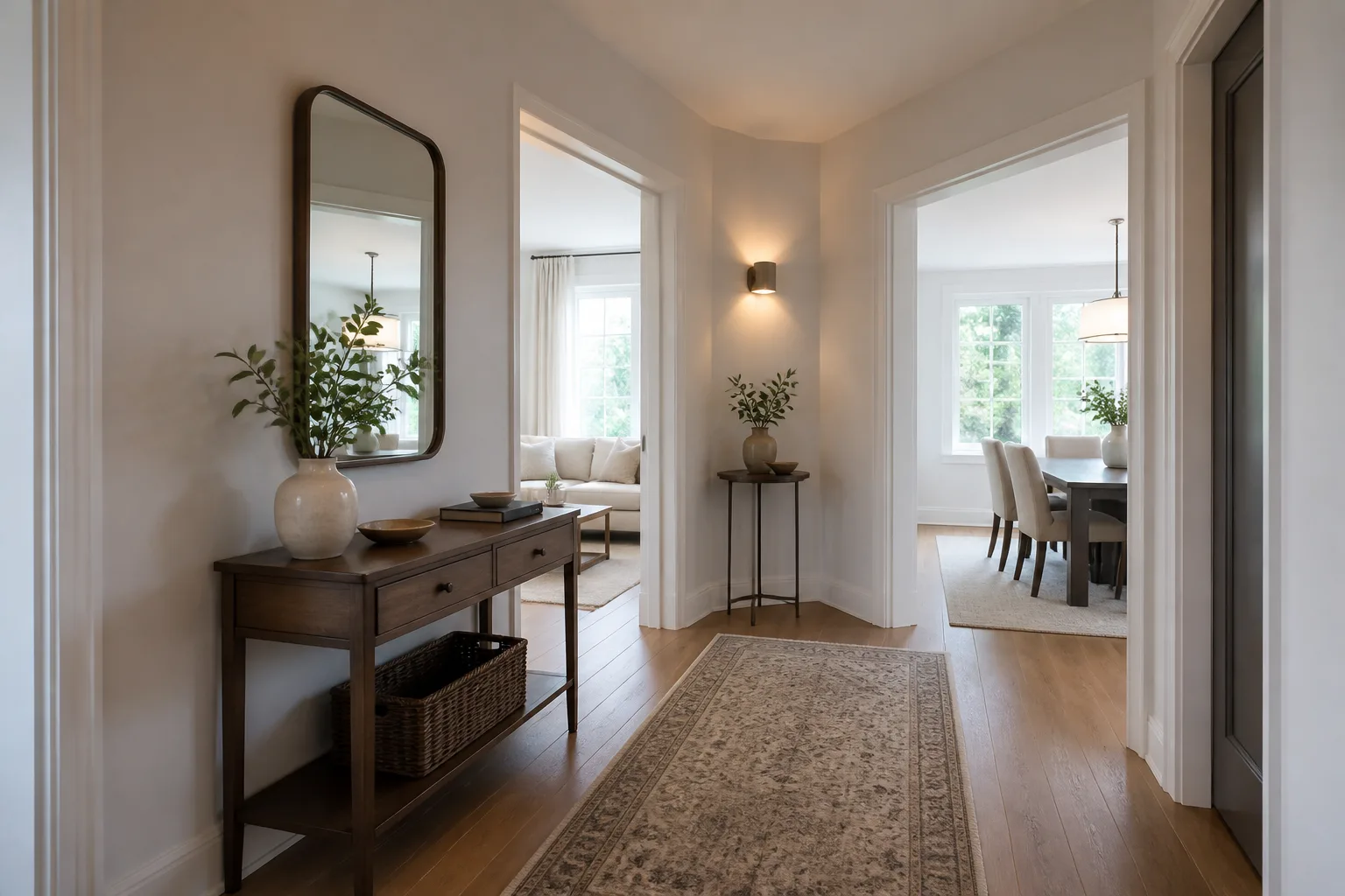 A L-shaped entryway, designed for it