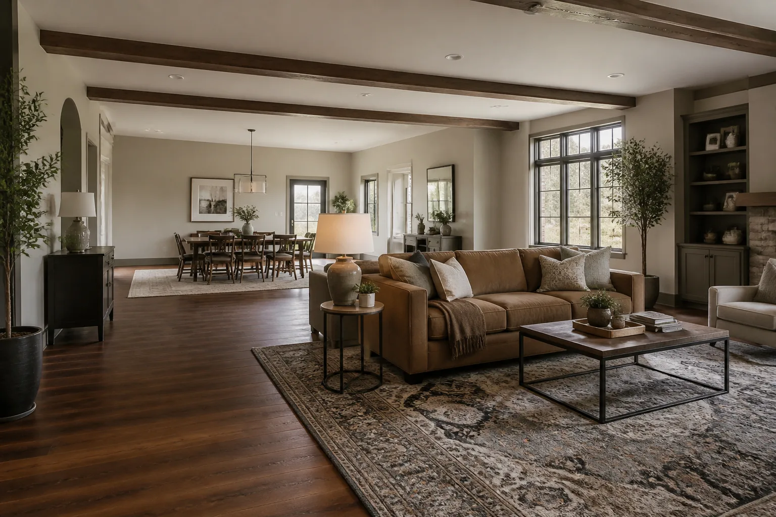 A large family room, designed for it