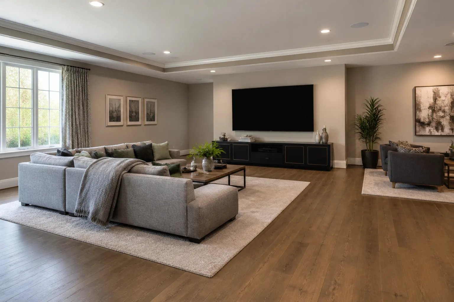 A large media room, designed for it