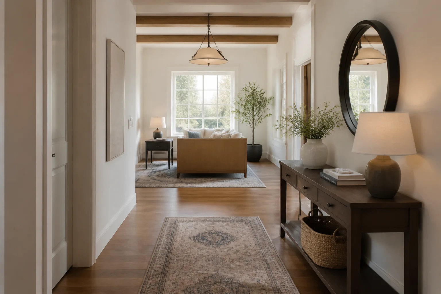 A long and narrow entryway, designed for it