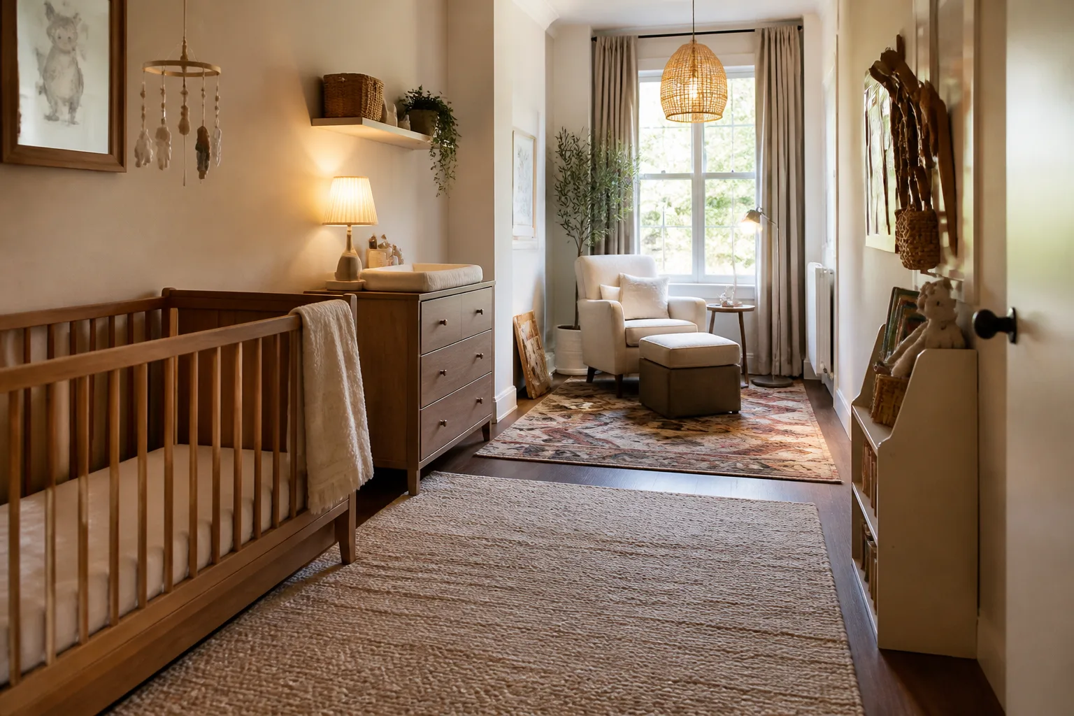A long and narrow nursery, designed for it