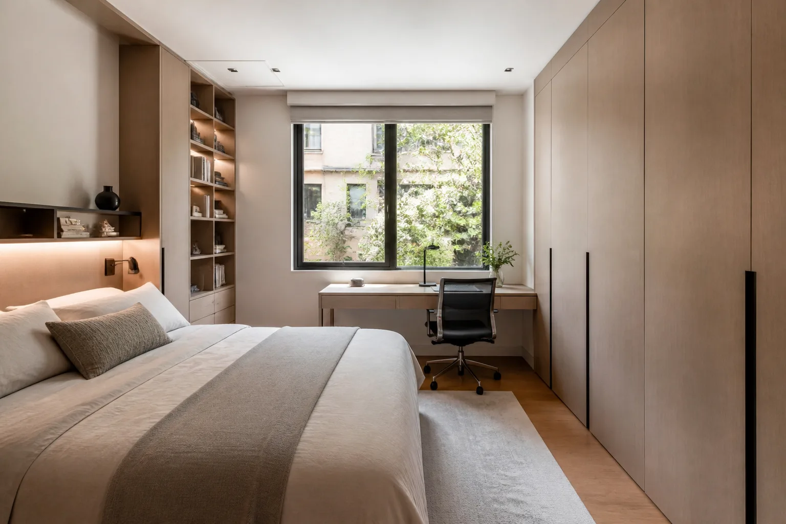 A multifunctional bedroom, designed for it