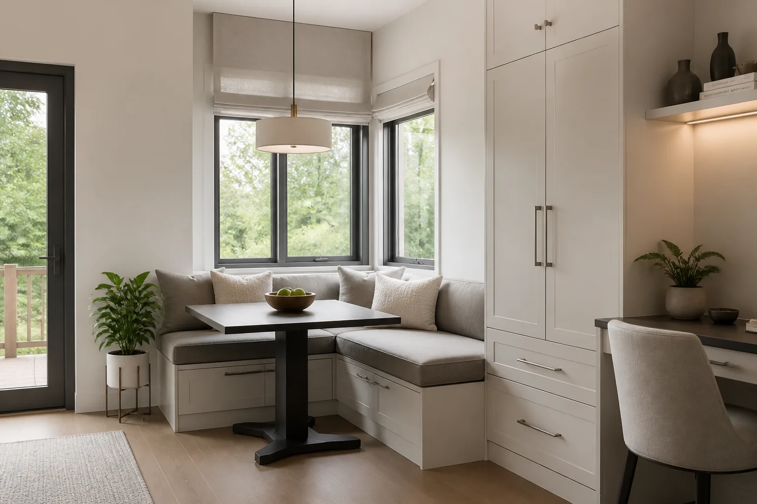 A multifunctional breakfast nook, designed for it