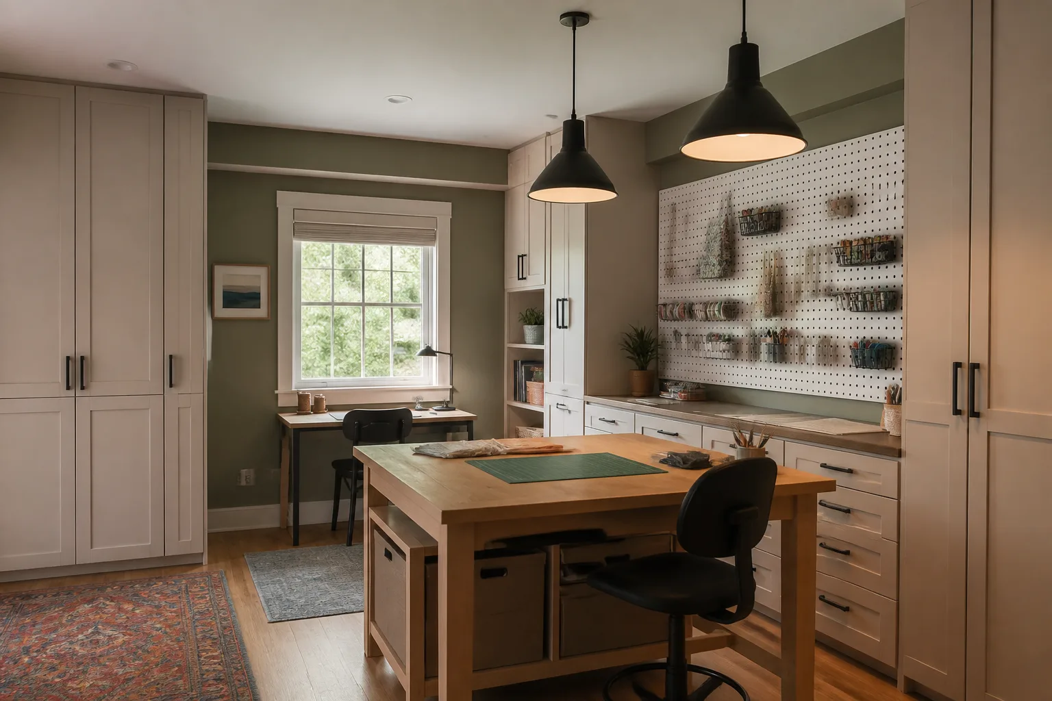 A multifunctional craft room, designed for it