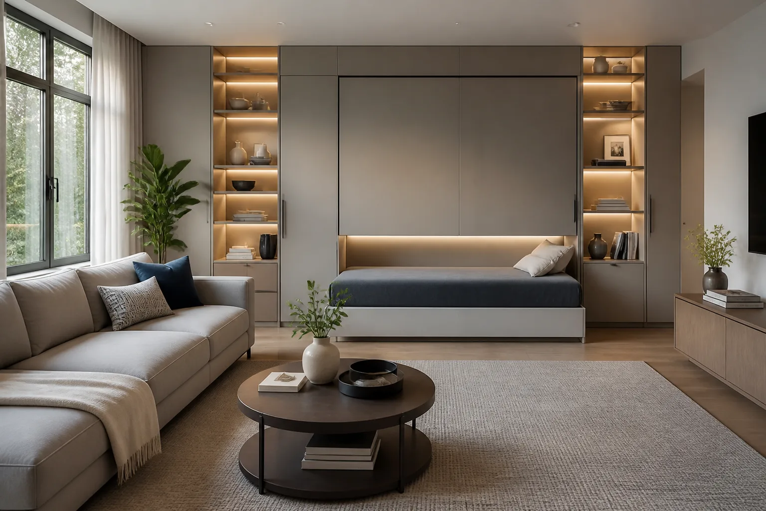 A multifunctional family room, designed for it