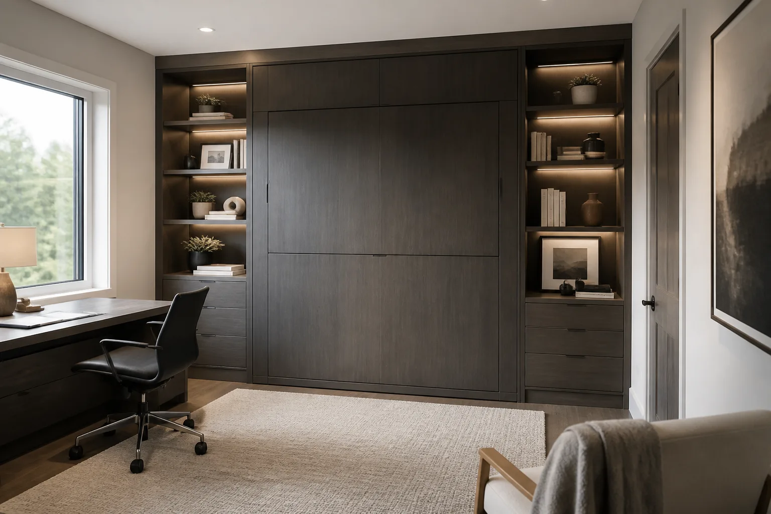A multifunctional home office, designed for it