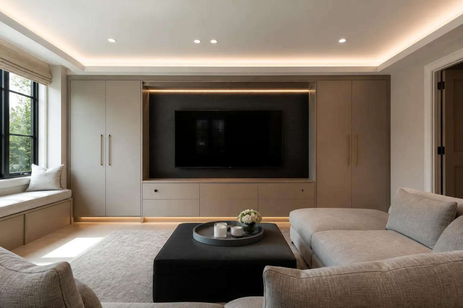 A multifunctional media room, designed for it