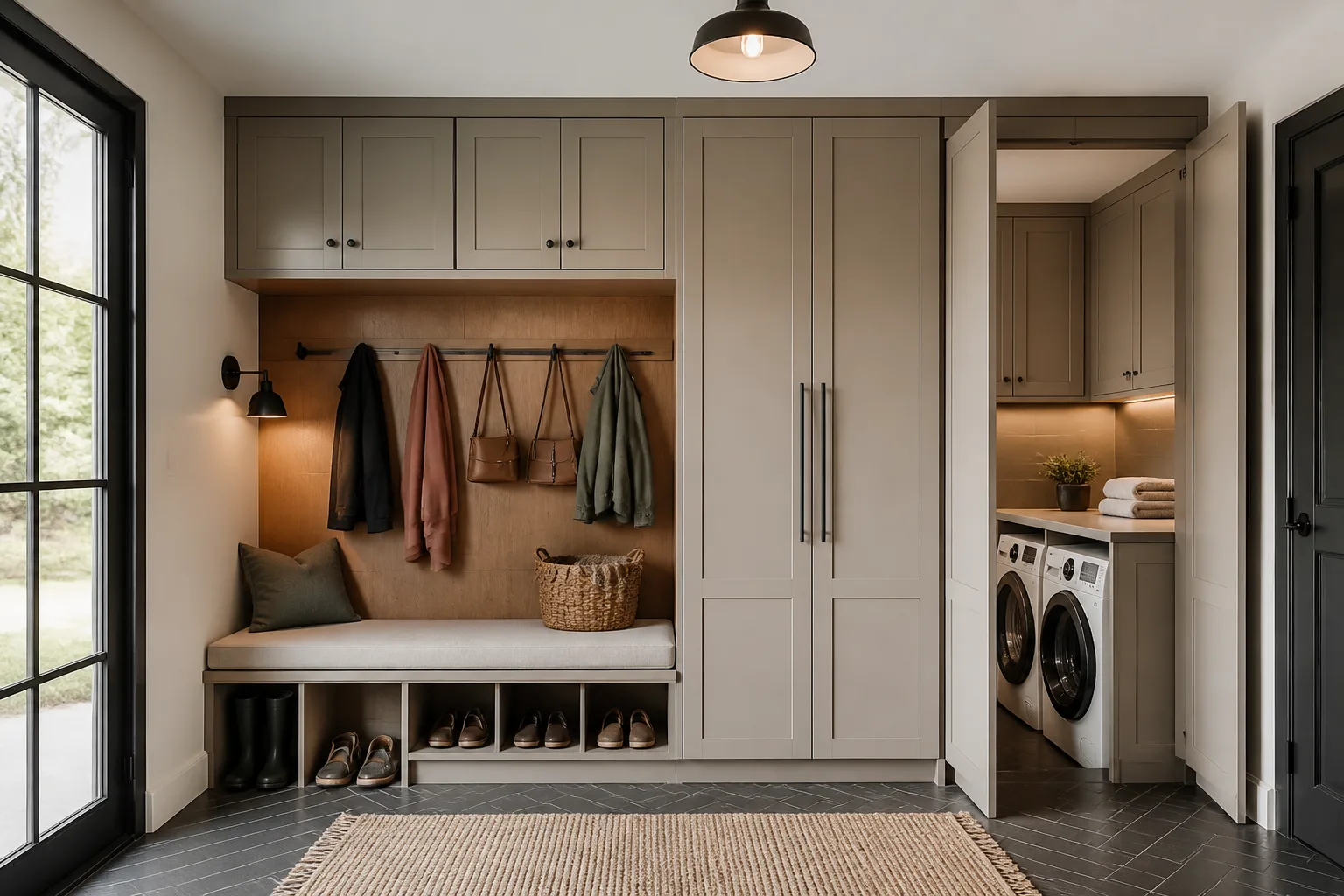 A multifunctional mudroom, designed for it