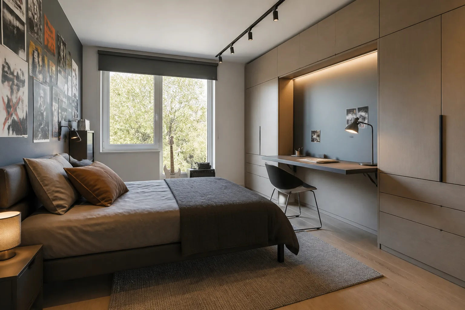 A multifunctional teen bedroom, designed for it