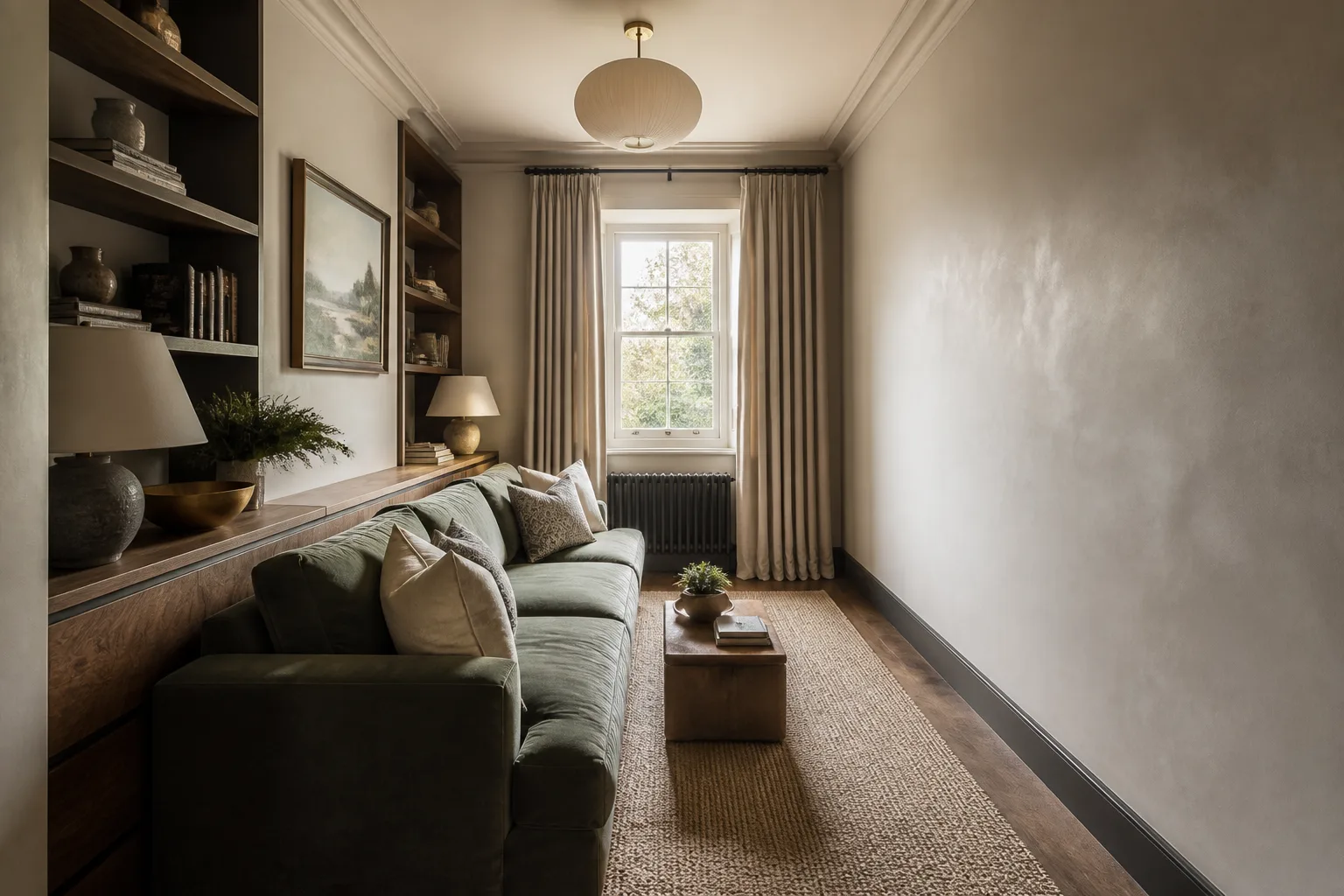 A narrow den, designed for it