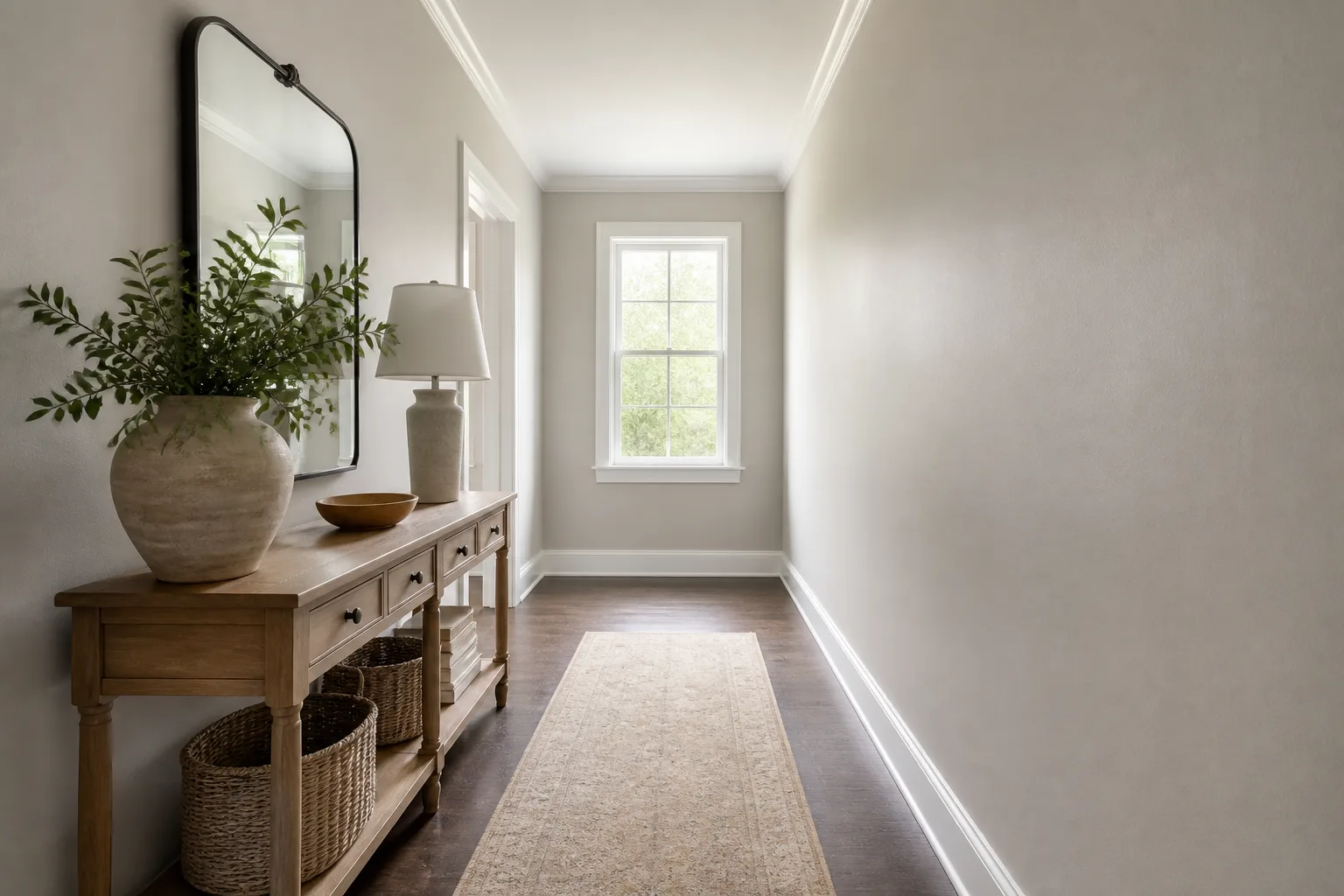 A narrow entryway, designed for it