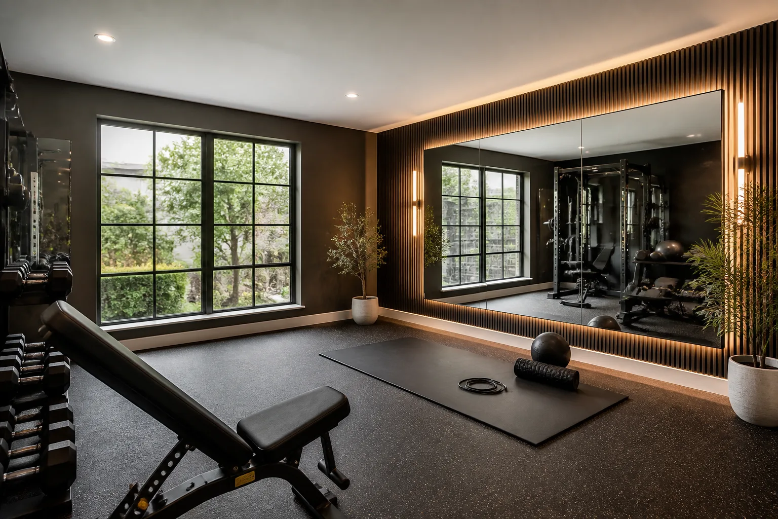 A new-build home gym, designed for it