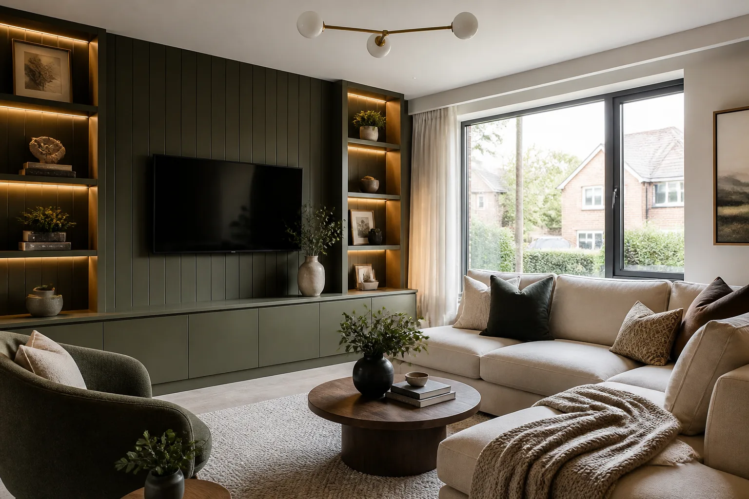 A new-build living room, designed for it