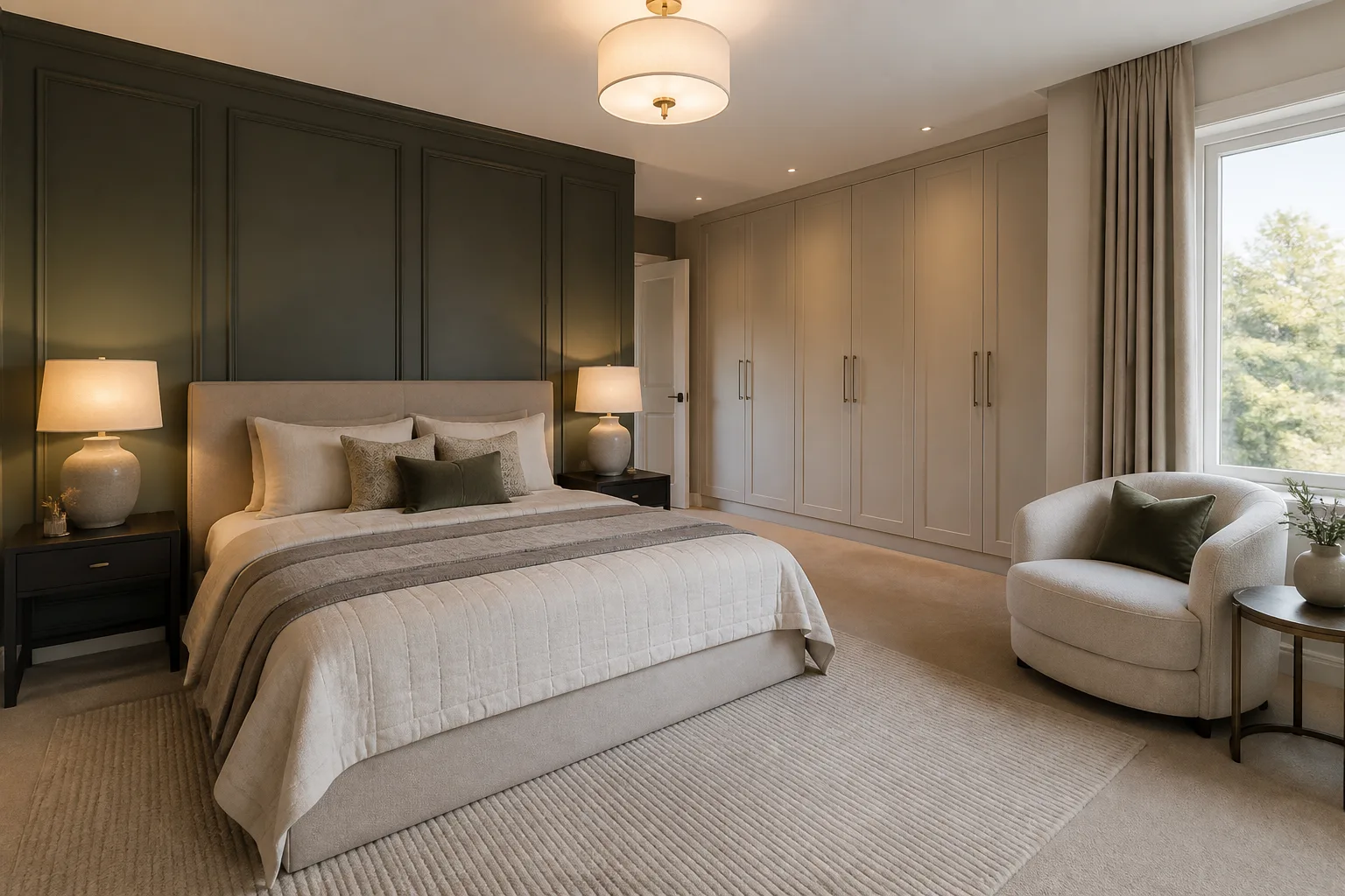 A new-build main bedroom, designed for it