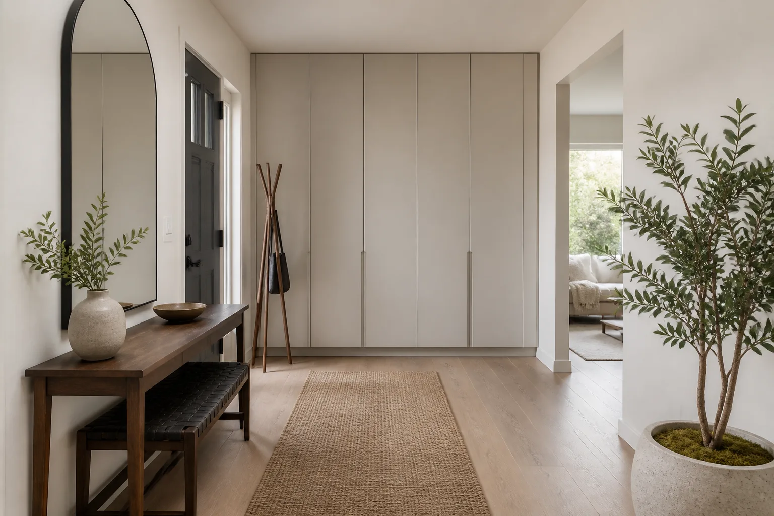 A no-storage entryway, designed for it