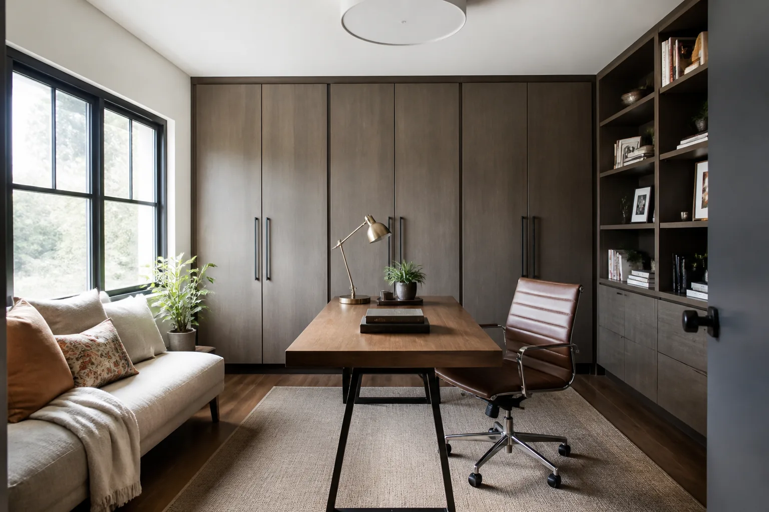 A no-storage home office, designed for it