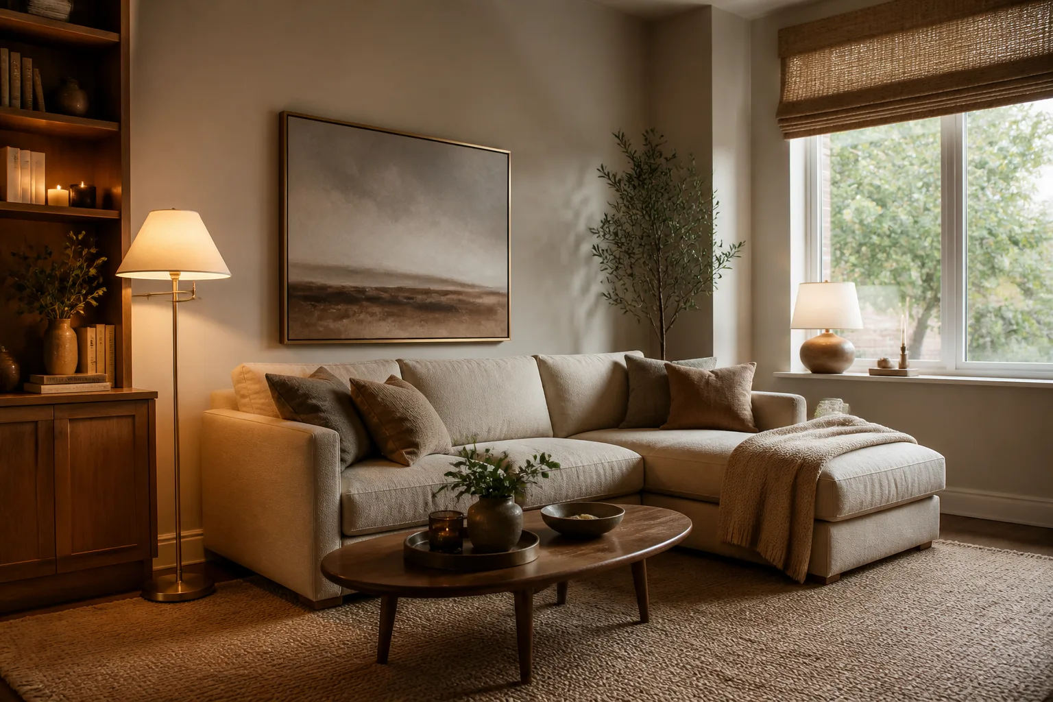 A north-facing living room, designed for it