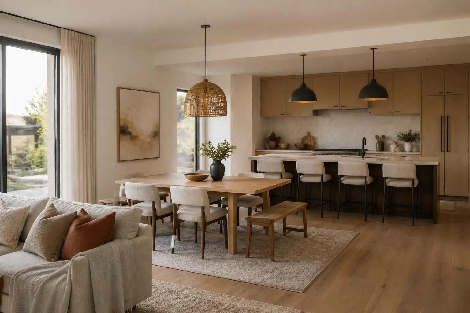 A open-plan kitchen-diner, designed for it