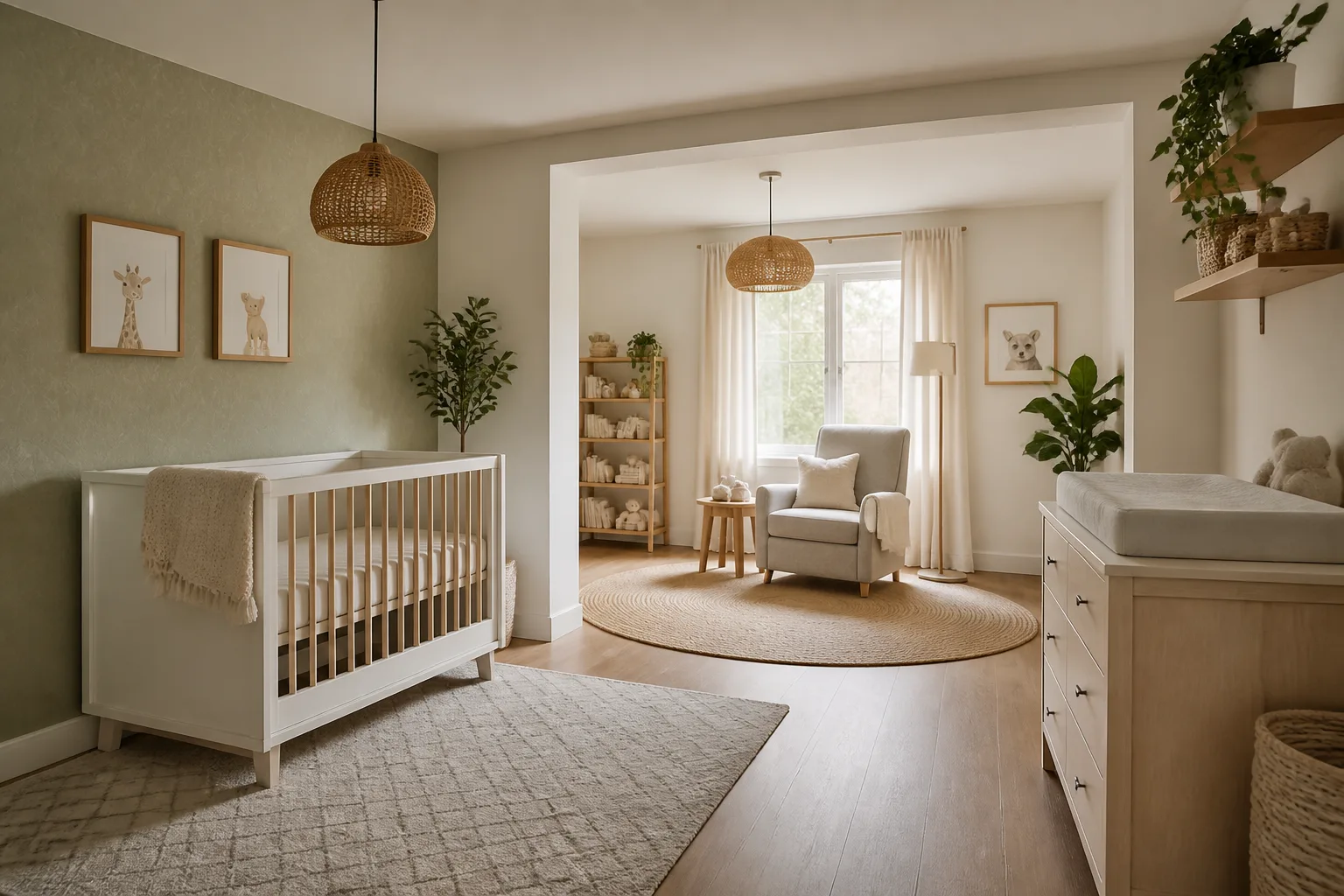 A open-plan nursery, designed for it