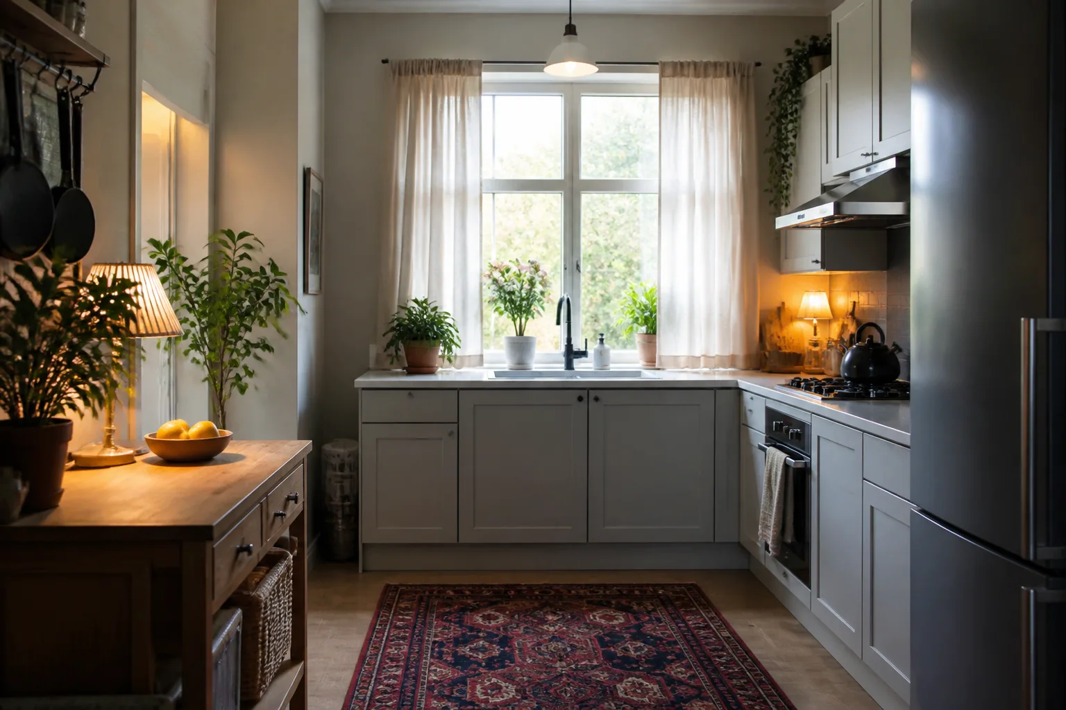 A rental kitchen, designed for it