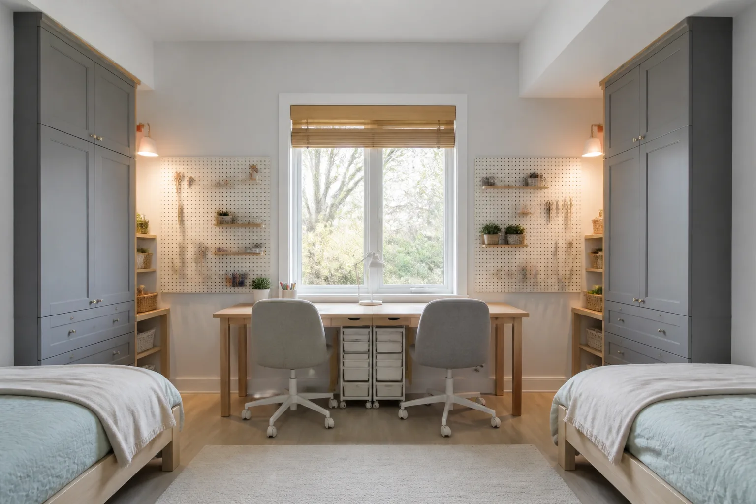 A shared craft room, designed for it