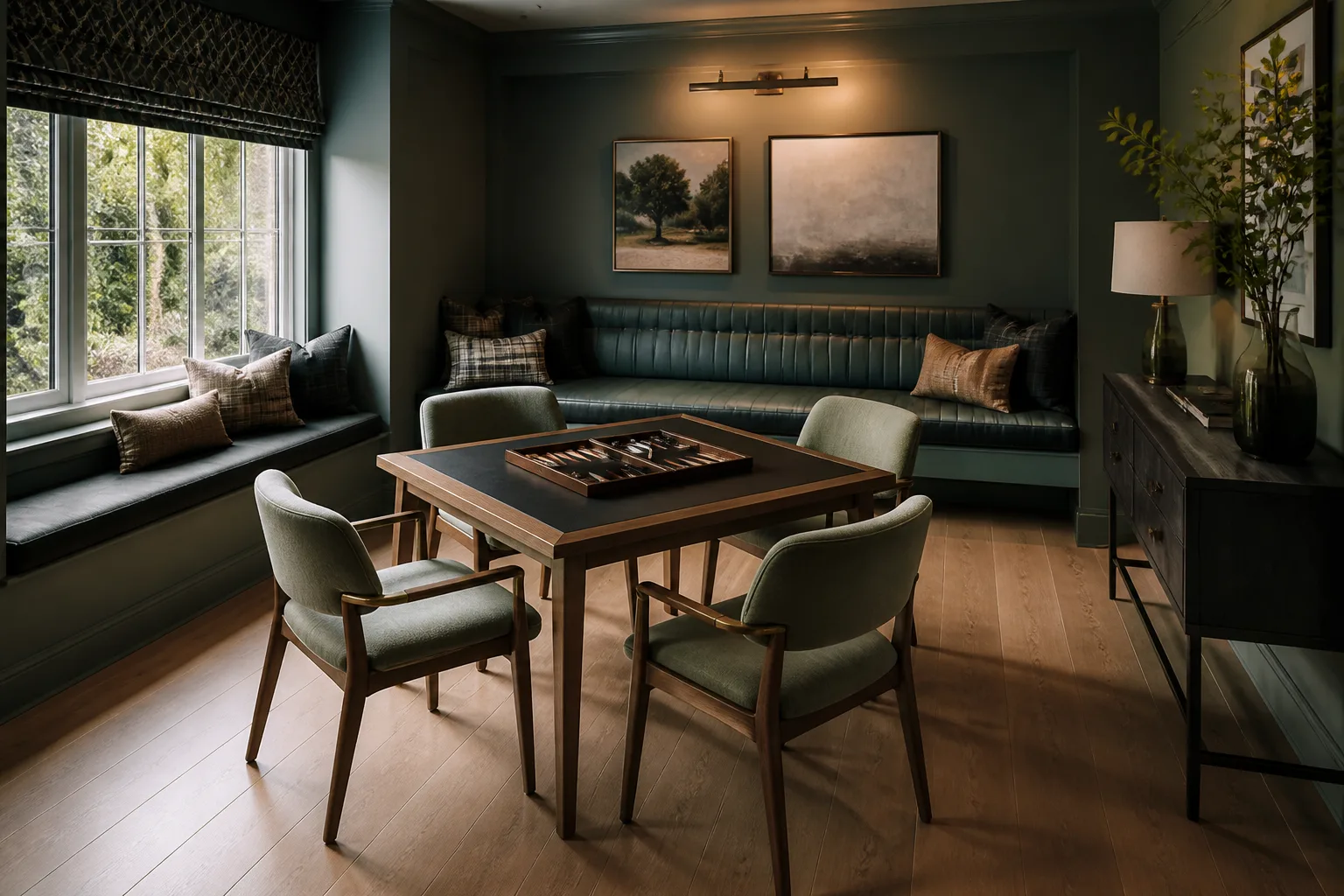 A small game room, designed for it