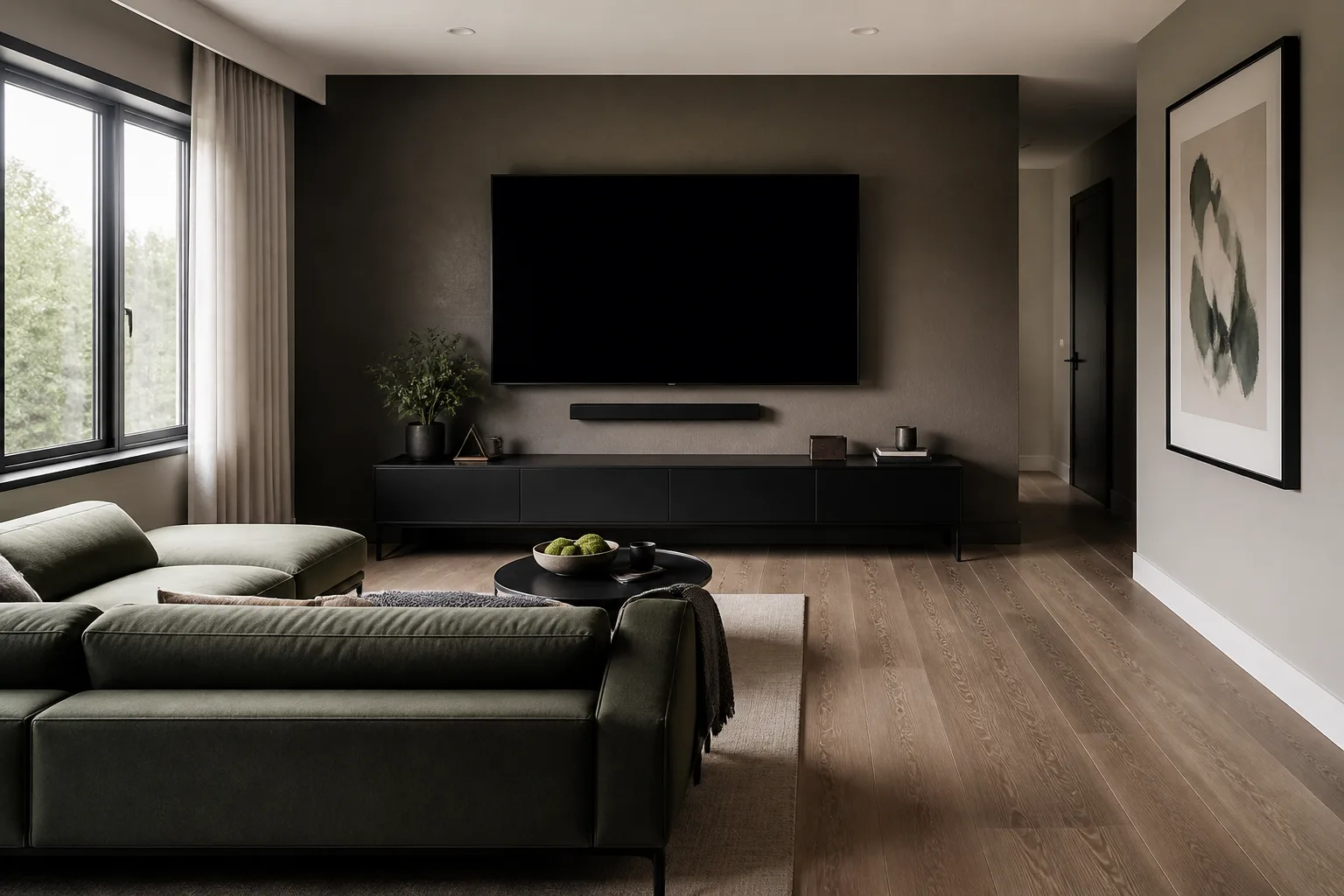 A small media room, designed for it