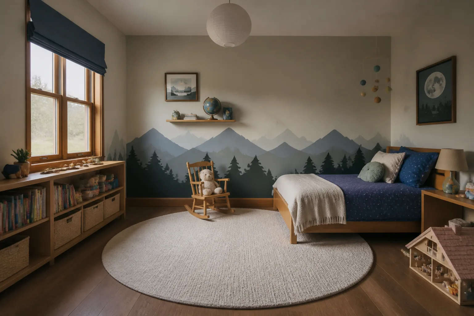 A square kids’ bedroom, designed for it