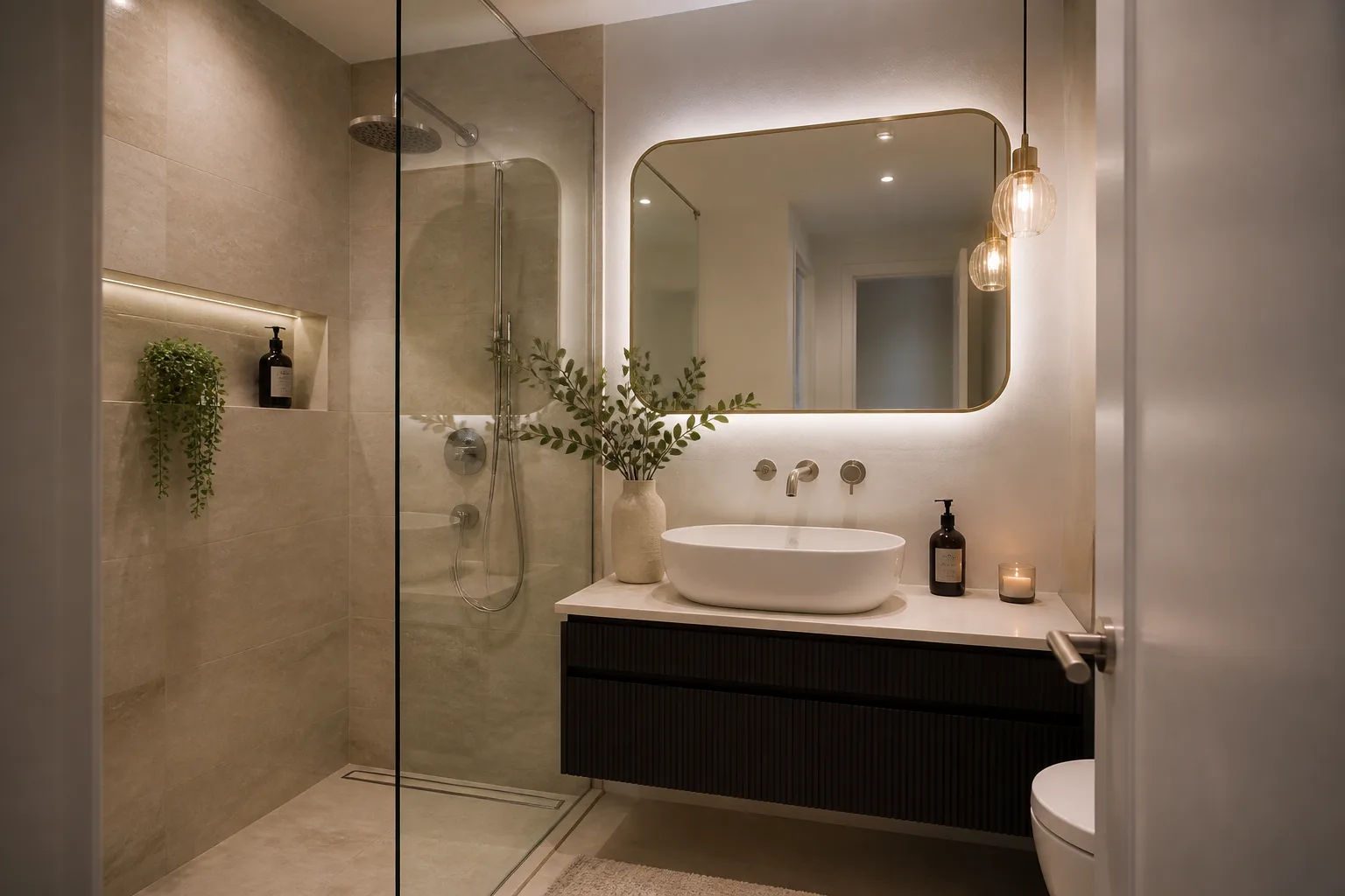 A windowless ensuite, designed for it