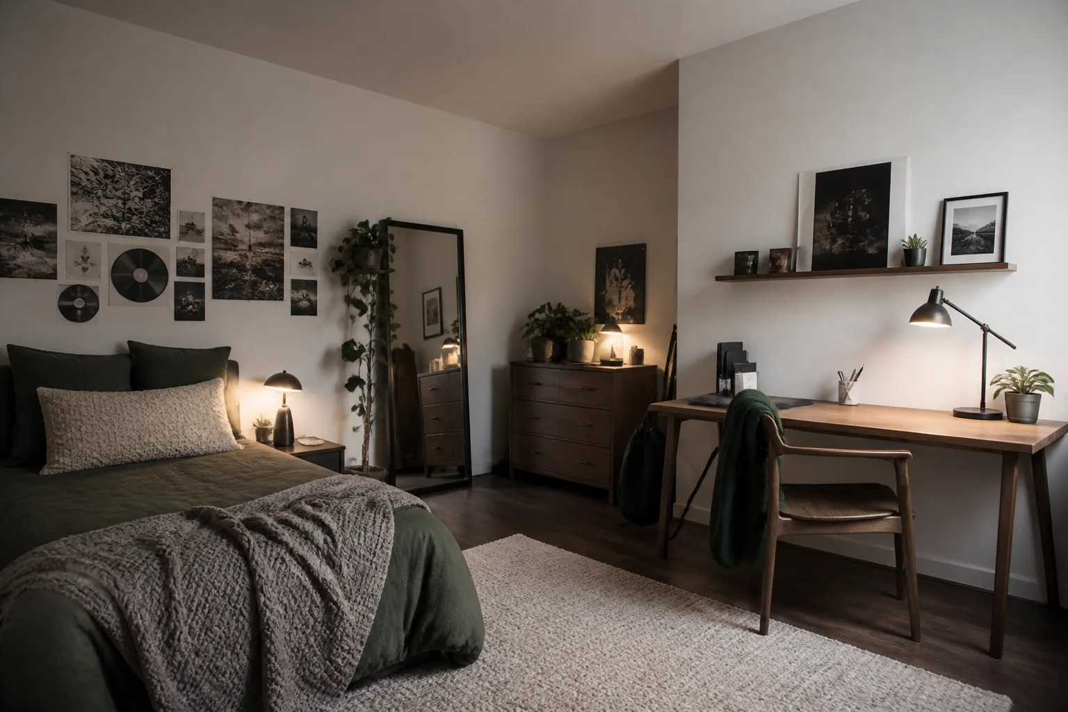 A windowless teen bedroom, designed for it